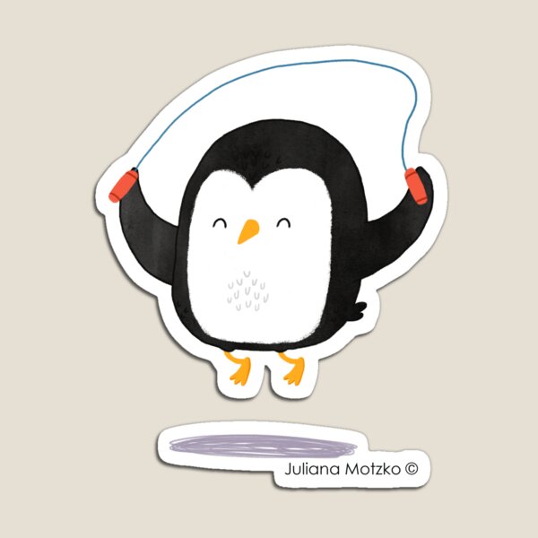 Penguin jumping rope Magnet