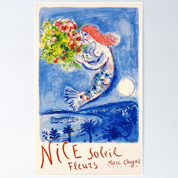 Item preview, Travel Poster - Marc Chagall - Nice Soleil Fleurs designed and sold by DejaVuStudio.