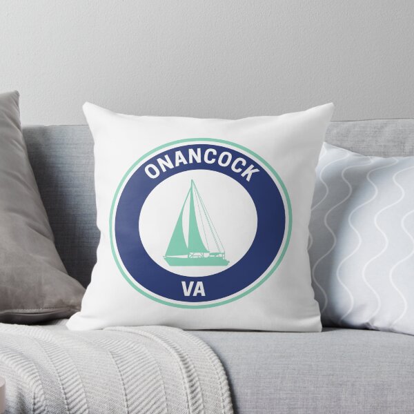 Vintage Onancock Virginia Throw Pillow