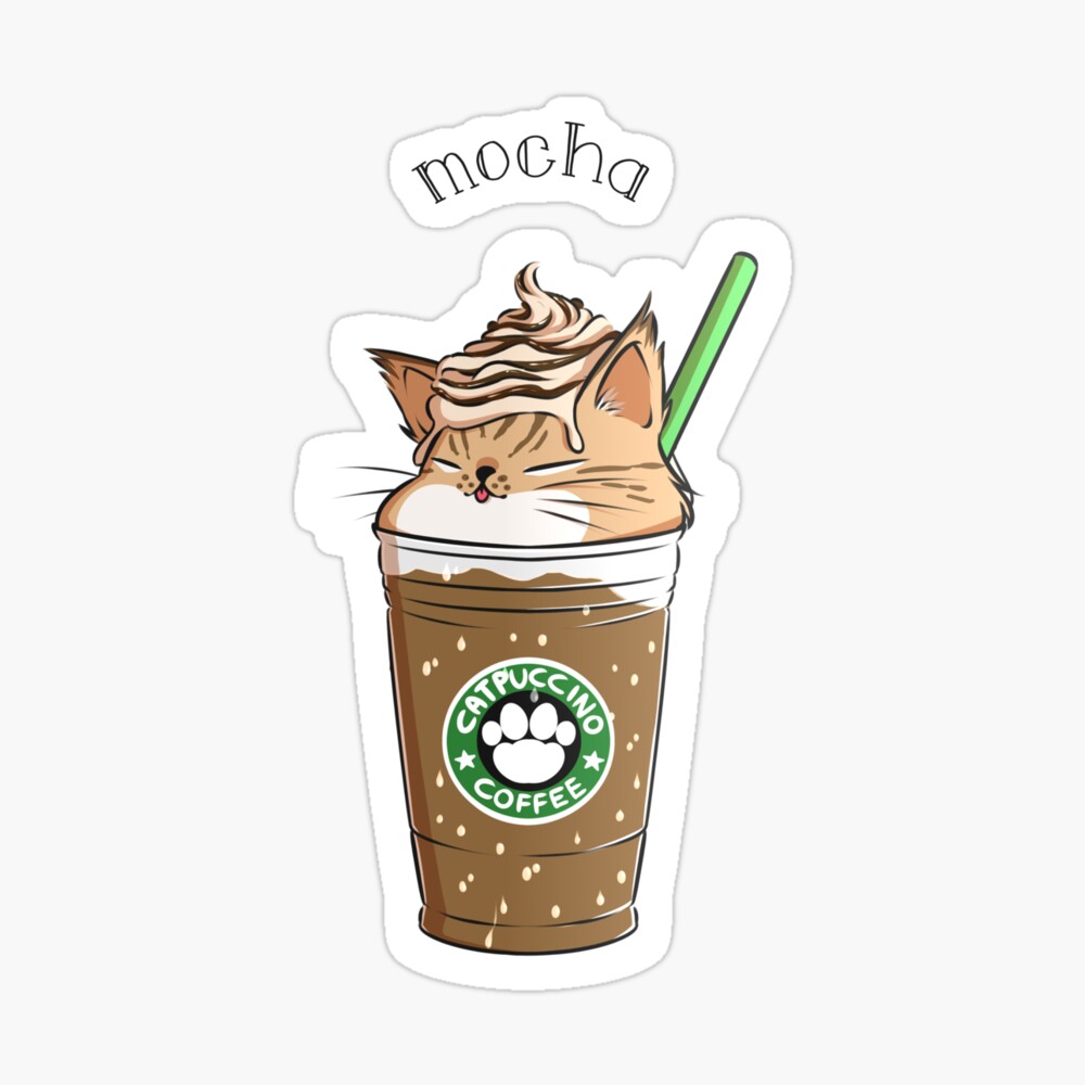Iced Coffee Sticker Iced Coffee Vinyl Sticker Watercolor - Etsy