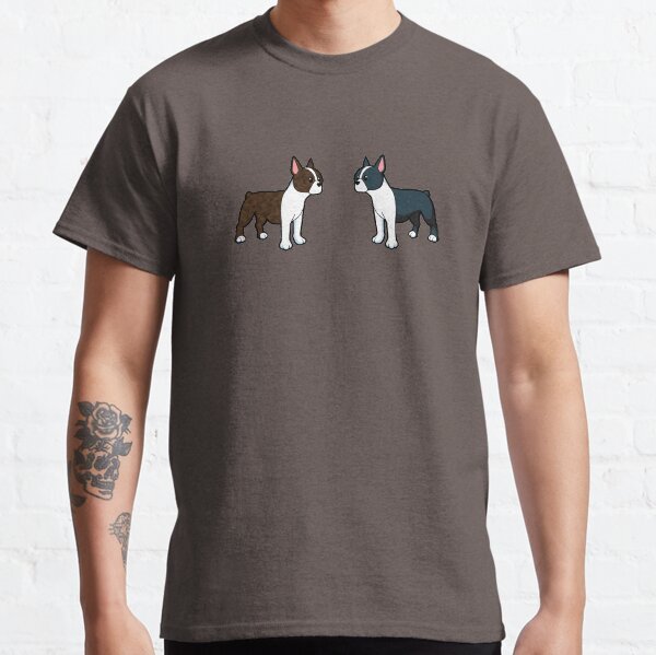 Cute Boston Terrier Pair Classic T-Shirt