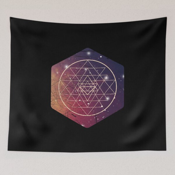 Item preview, Sacred Geometry Yoga Mandala - Sri Yantra Galaxy design designed and sold by A-Fashion.