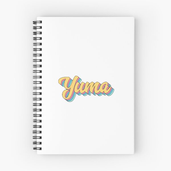 Aperçu de l'œuvre Yuma Retro Yellow Script créée et vendue par modeoftravel.
