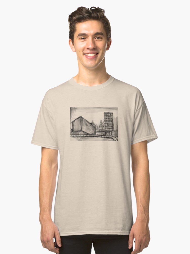 Alternate view of Charcoal sketch - Liverpool Classic T-Shirt