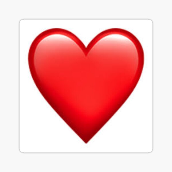 Sticker Rotes Herz Emoji Redbubble