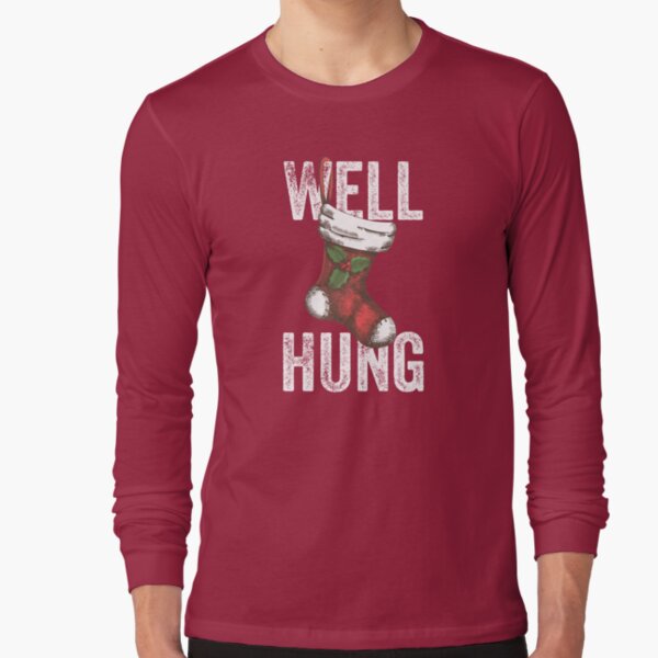 Well Hung, Funny Christmas Stocking Design Art Board Print for Sale by  gorillamerch