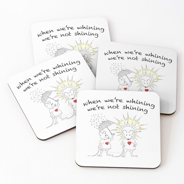 MantraMouse® Shining Cartoon in Color Coasters (Set of 4)