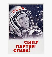 Yuri Gagarin - Sowjetische Raumfahrtpropaganda Fotodruck