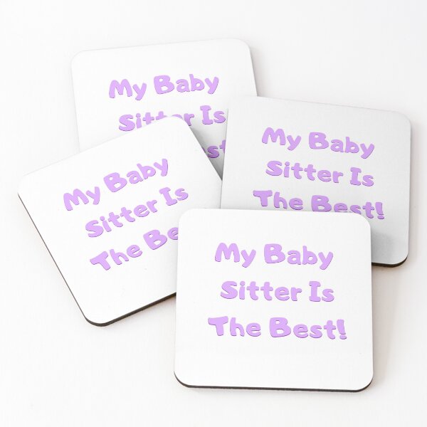 Item preview, My babysitter is the best purple kawaii print  designed and sold by Lilpinkdinoshop.