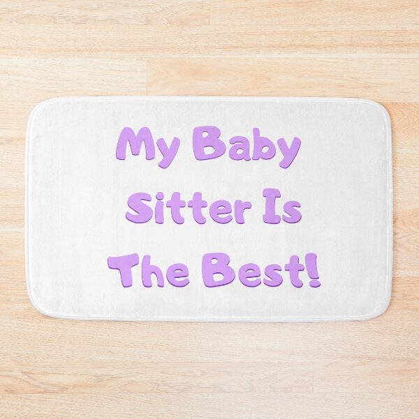 Item preview, My babysitter is the best purple kawaii print  designed and sold by Lilpinkdinoshop.