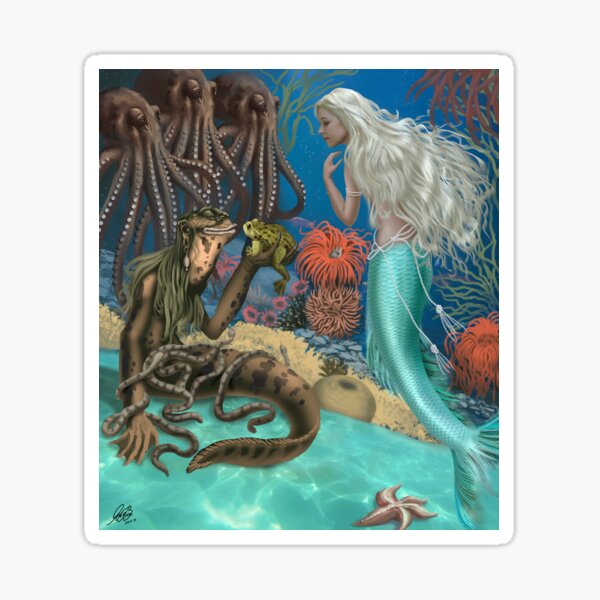 The Little Mermaid and Sea Hag Sticker