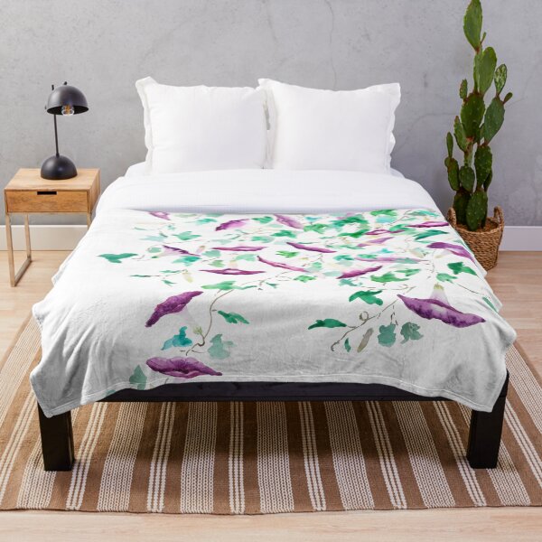 Artikelvorschau, handgemalte lila winde blumen an der wand entworfen und verkauft von SelenePaintings .