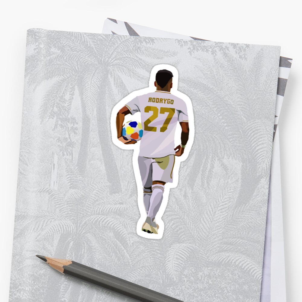 Real Madrids Rodrygo Sticker By Tdcartoonart Redbubble