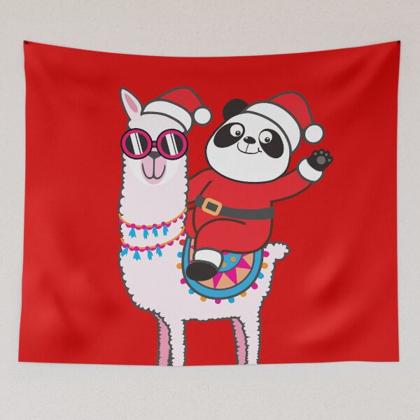 Item preview, Panda Santa Llama designed and sold by plushism.
