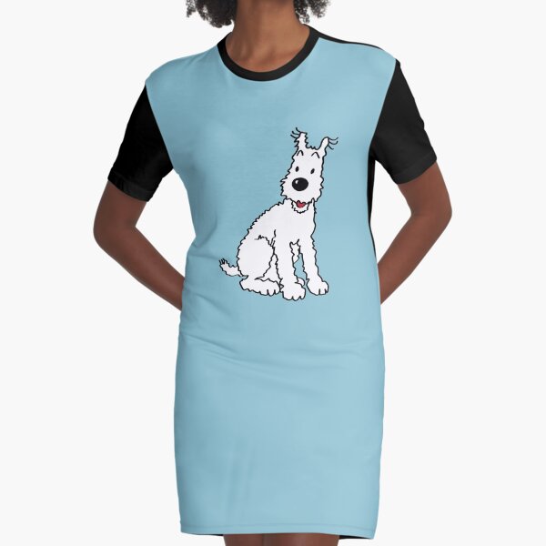 Snowy dog Tin Tin Graphic T-Shirt Dress