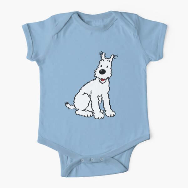 Snowy dog Tin Tin Short Sleeve Baby One-Piece