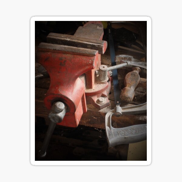 Old Red Vise Sticker