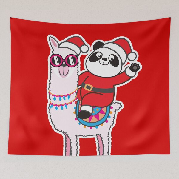 Item preview, Panda Santa Llama designed and sold by plushism.