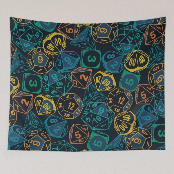 Item preview, RPG Dice Teal Cluster designed and sold by polliadesign.