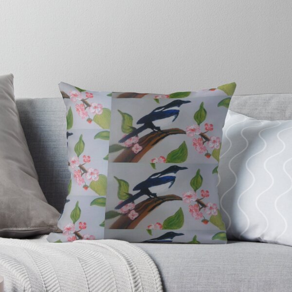 Aperçu de l'œuvre Magpie en fleur d'arbre créée et vendue par Laura Crean.