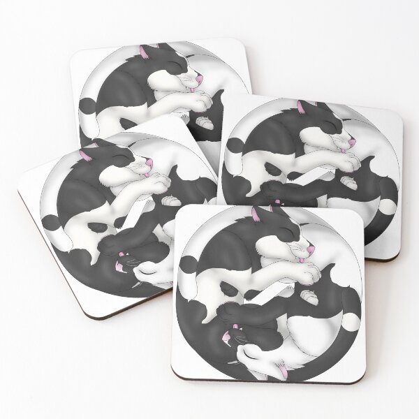 Item preview, Yin-Yang Cats: Bicolor Black/White designed and sold by spyroid101.