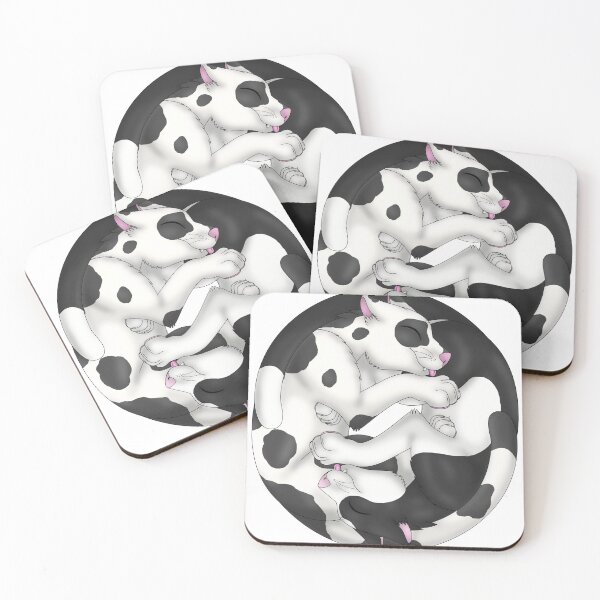 Item preview, Yin-Yang Cats: Black Bicolor designed and sold by spyroid101.
