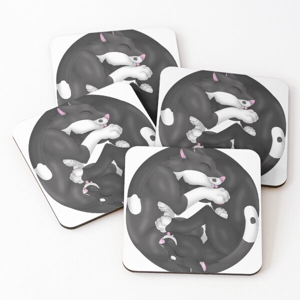 Item preview, Yin-Yang Cats: Tuxedo Bicolor designed and sold by spyroid101.