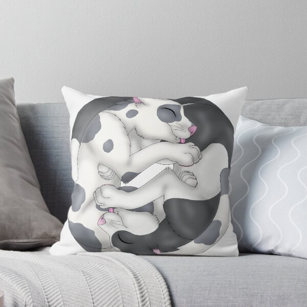 Item preview, Yin-Yang Cats: Grey Bicolor designed and sold by spyroid101.