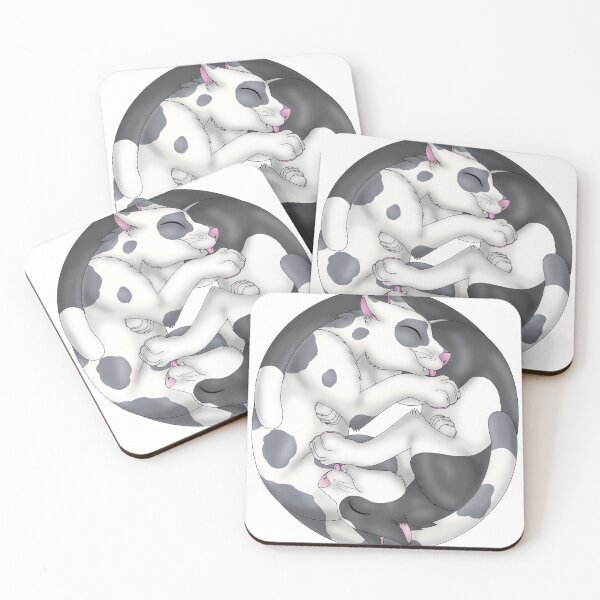 Item preview, Yin-Yang Cats: Grey Bicolor designed and sold by spyroid101.