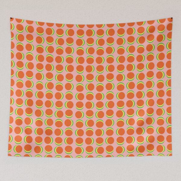 Item preview, Fun Bold Orange, Green, yellow, pink circle pattern designed and sold by StudioUnrefined.