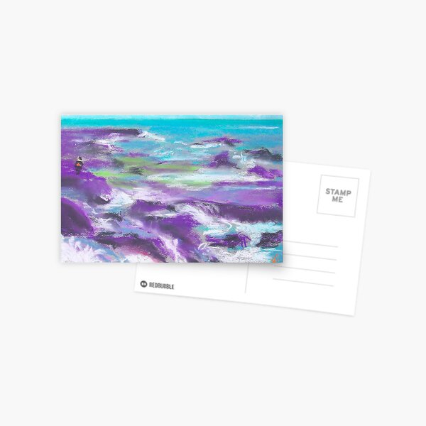 Keep Off the Rocks (pastel) Postcard