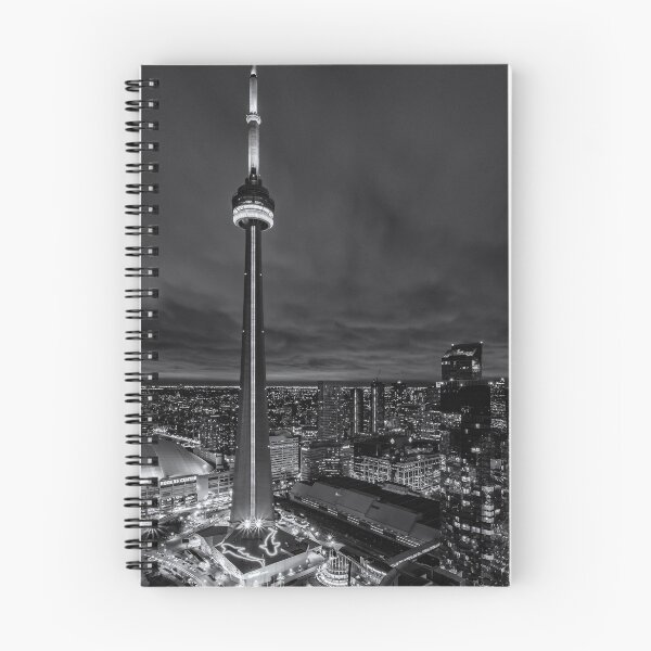 Item preview, Toronto Skyline CN Tower Black and White Photography designed and sold by thinkbigimages.