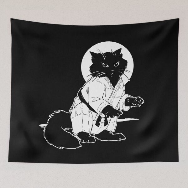 Item preview, Jiu Jitsu Ninja Black Cat designed and sold by Laura Roy.
