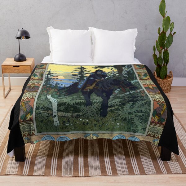 Item preview, The Black Horseman - Vasilisa the Beautiful - Ivan Bilibin designed and sold by forgottenbeauty.