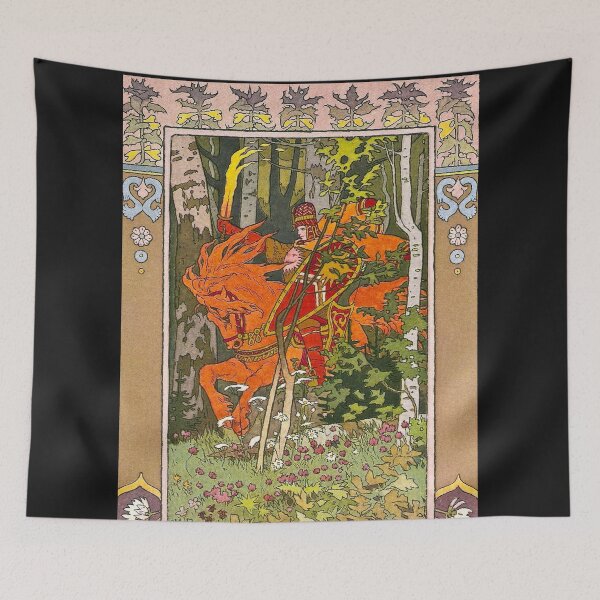 Item preview, The Red Horseman - Vasilisa the Beautiful - Ivan Bilibin 1899 designed and sold by forgottenbeauty.