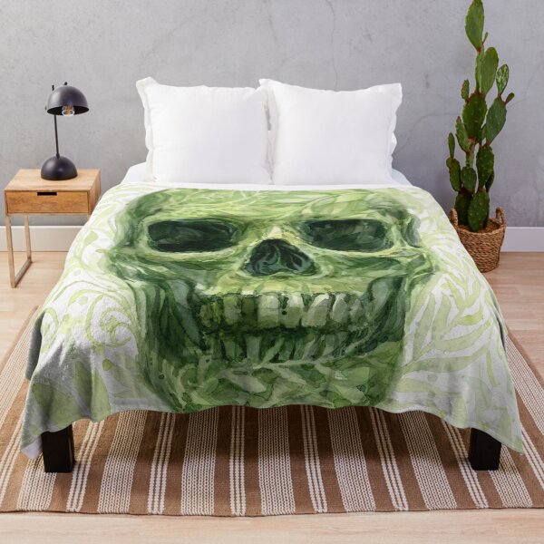 Item preview, Leafy Skull Painting designed and sold by Olga Shvartsur.