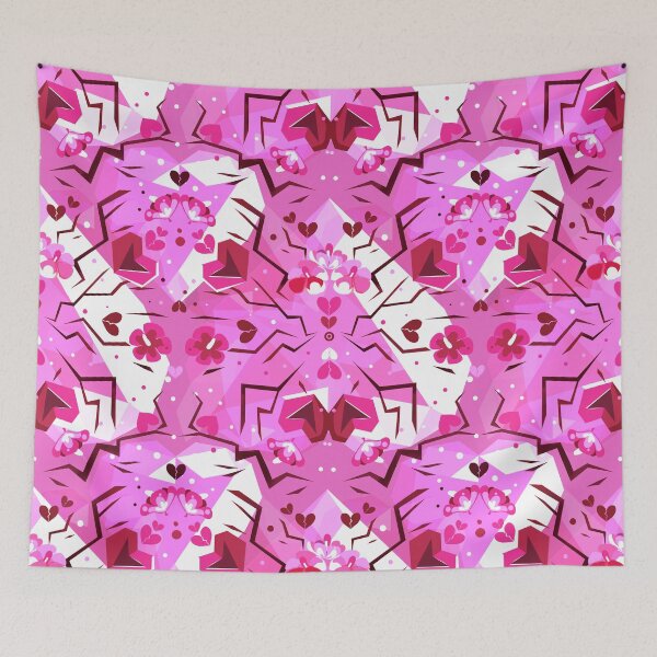 Item preview, Spinel gems and flowers repeat pattern designed and sold by Bryn Forrester.