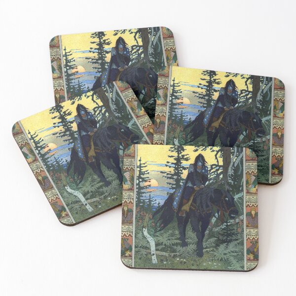 Item preview, The Black Horseman - Vasilisa the Beautiful - Ivan Bilibin designed and sold by forgottenbeauty.