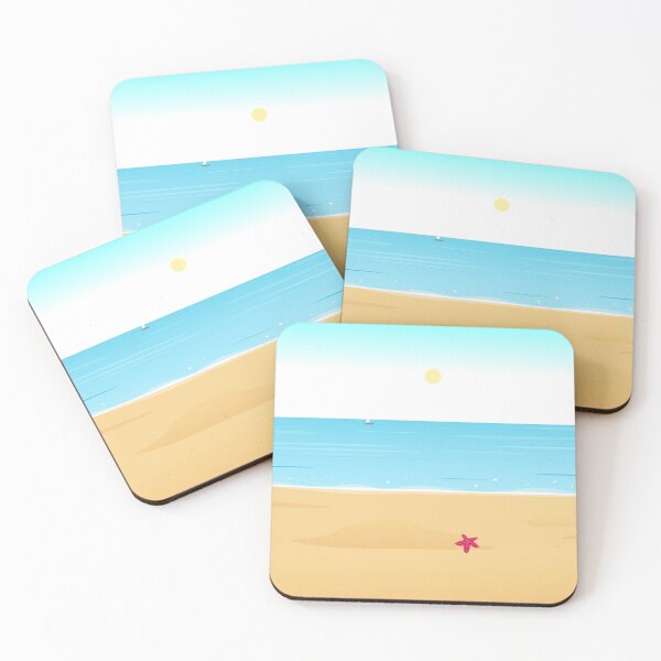 Item preview, Soft wave of blue ocean and starfish on sand coast. designed and sold by Victoria Riabov.