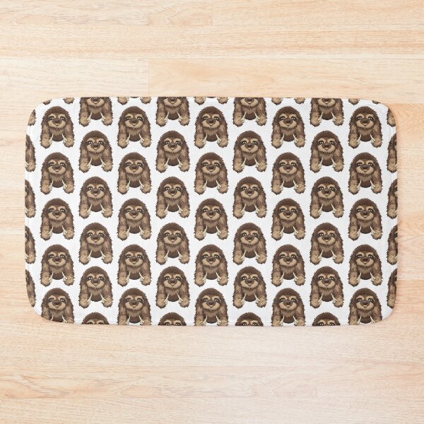 Item preview, Cute Fuzzy Sloth Pattern designed and sold by wrapgraphics.