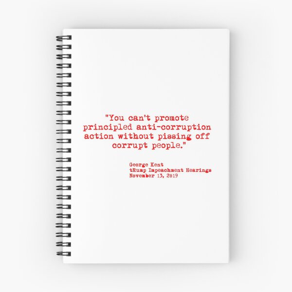 Item preview, Kent Corruption Quote from Impeachment Hearings - red designed and sold by Thelittlelord.