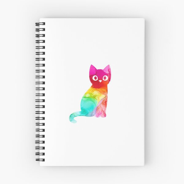 Aperçu de l'œuvre Chat arc-en-ciel créée et vendue par puddleandink.