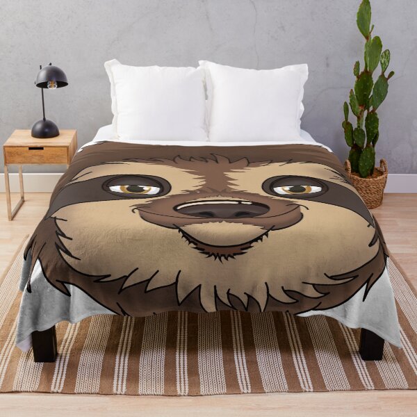 Item preview, Cute Fuzzy Sloth Face Smiling designed and sold by wrapgraphics.