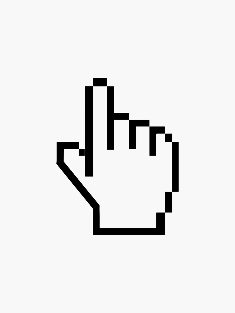 "Pointer Cursor" Sticker by Lockedup Redbubble
