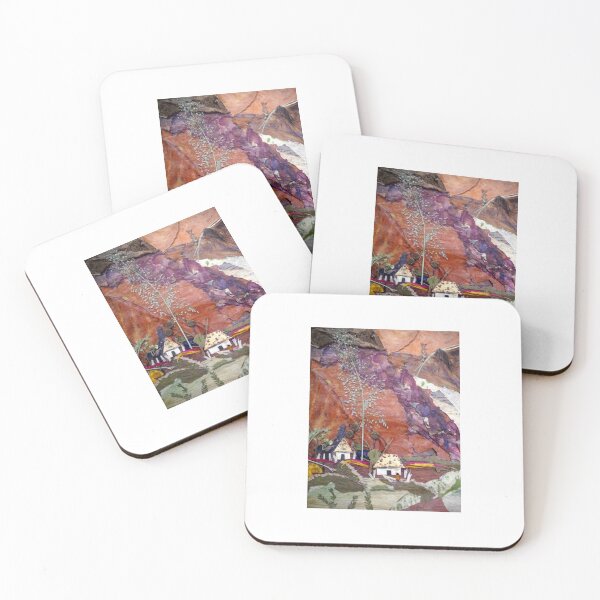 Item preview, Small huts in Hilly Area  designed and sold by BasantSoni.