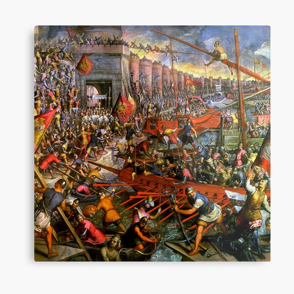 The Capture of Constantinople in 1204 Metal Print