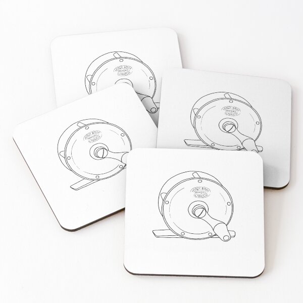 Hardy's fly fishing reel Coasters (Set of 4)