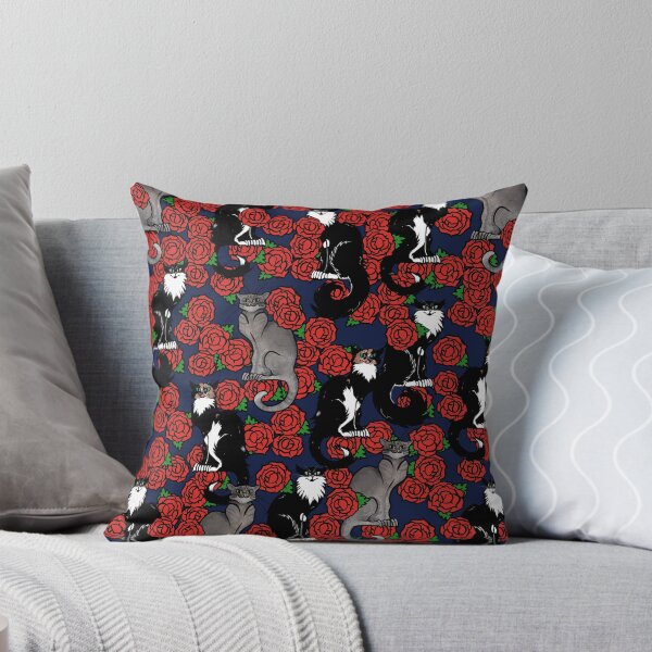 Item preview, Cats and Roses Le Chat Noir Calico designed and sold by FrictionMaxxing.