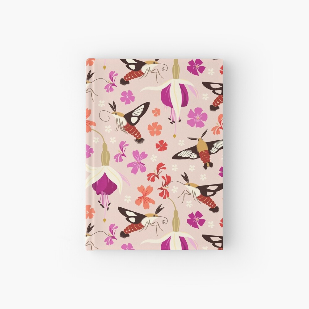 Hummingbird Moths (with stickers) Hardcover Journal