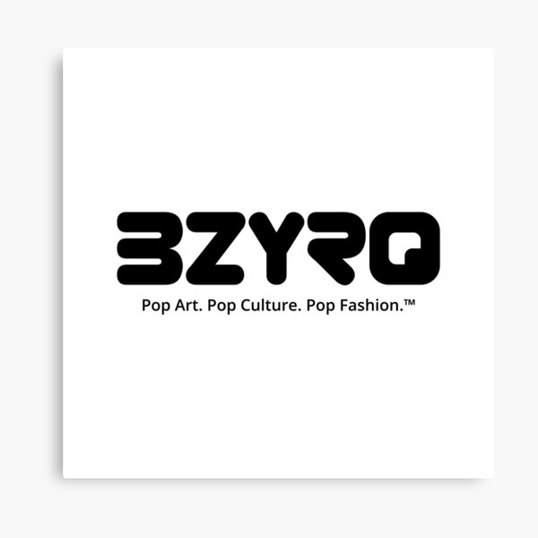 BZYRQ Logo (Black on White) Canvas Print
